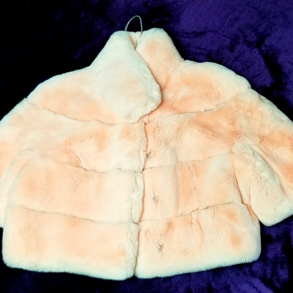 Pink Gorski Rabbit Fur Coat